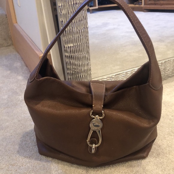 DOONEY & BOURKE CHOCOLATE BROWN LEATHER BAG - Picture 3 of 10